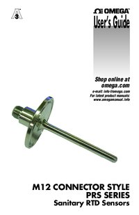 Thumbnail of document Manual - PRS-3 M12 Connector RTD Probes w/Class A Accuracy 3-A Sanitary